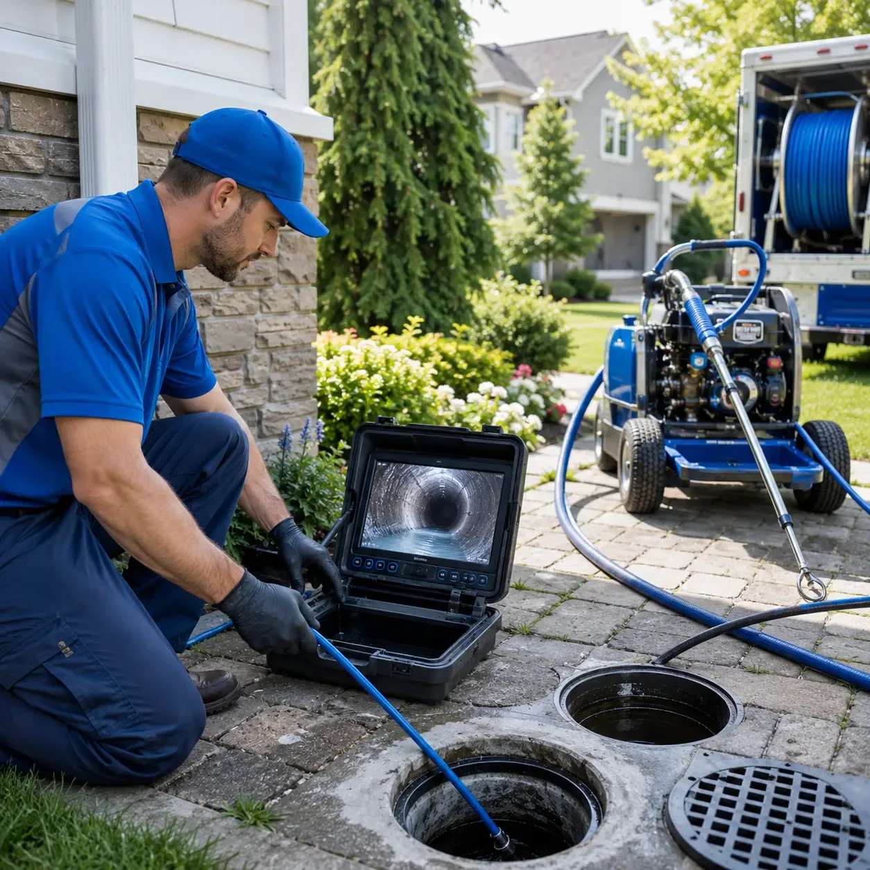 Outdoor drain cleaning professionals serving Amherst, TX